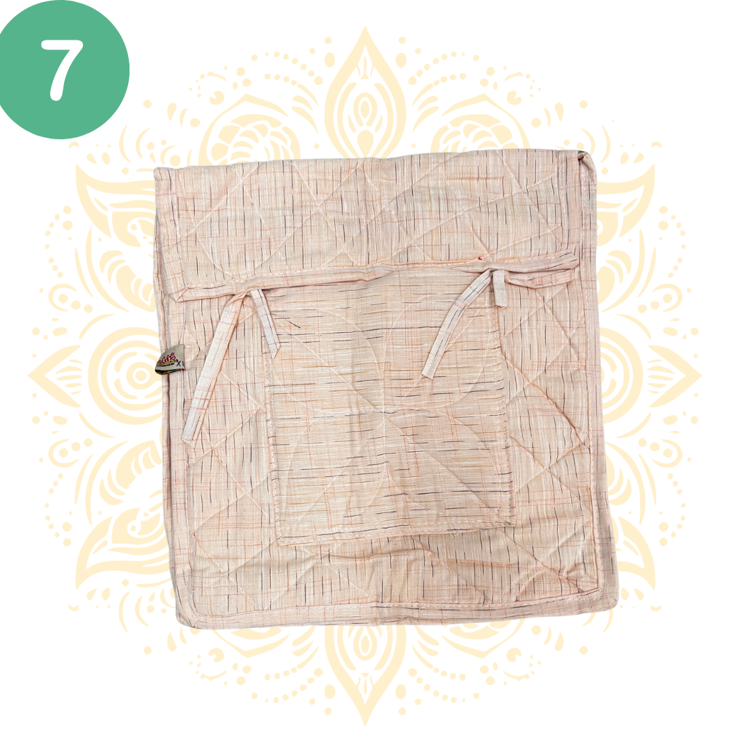 GK Khadi Shoulder Bag w/ Zipper Pocket | Handmade Cotton Crossbody Bag