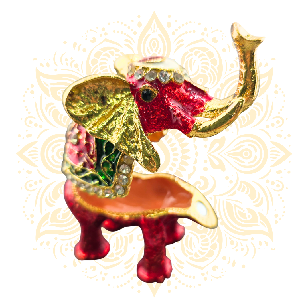 Jeweled Elephant Trinket Box - Matchless Gifts