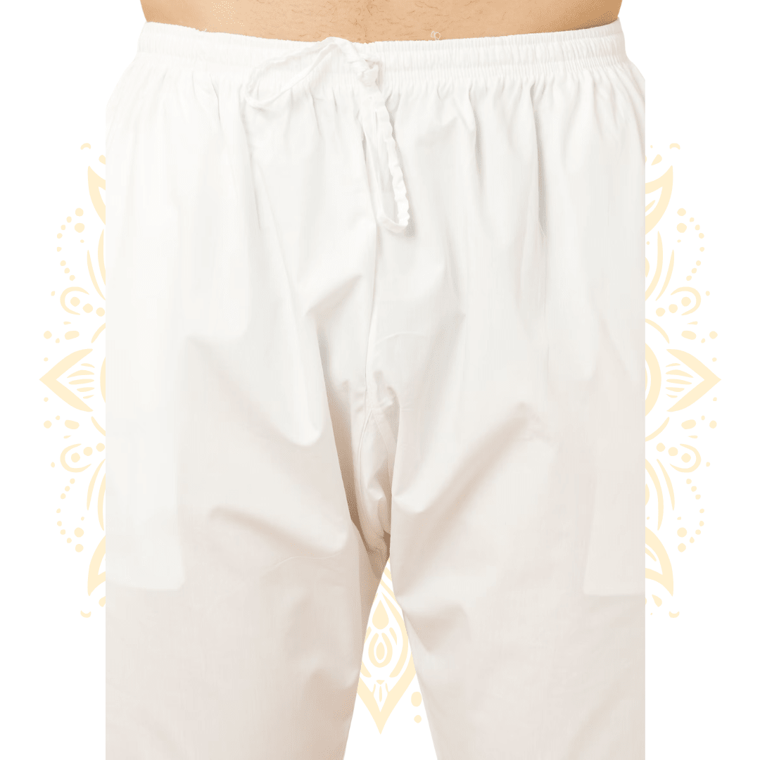 White Men's Trousers | Traditional Comfortable Pants - Matchless Gifts