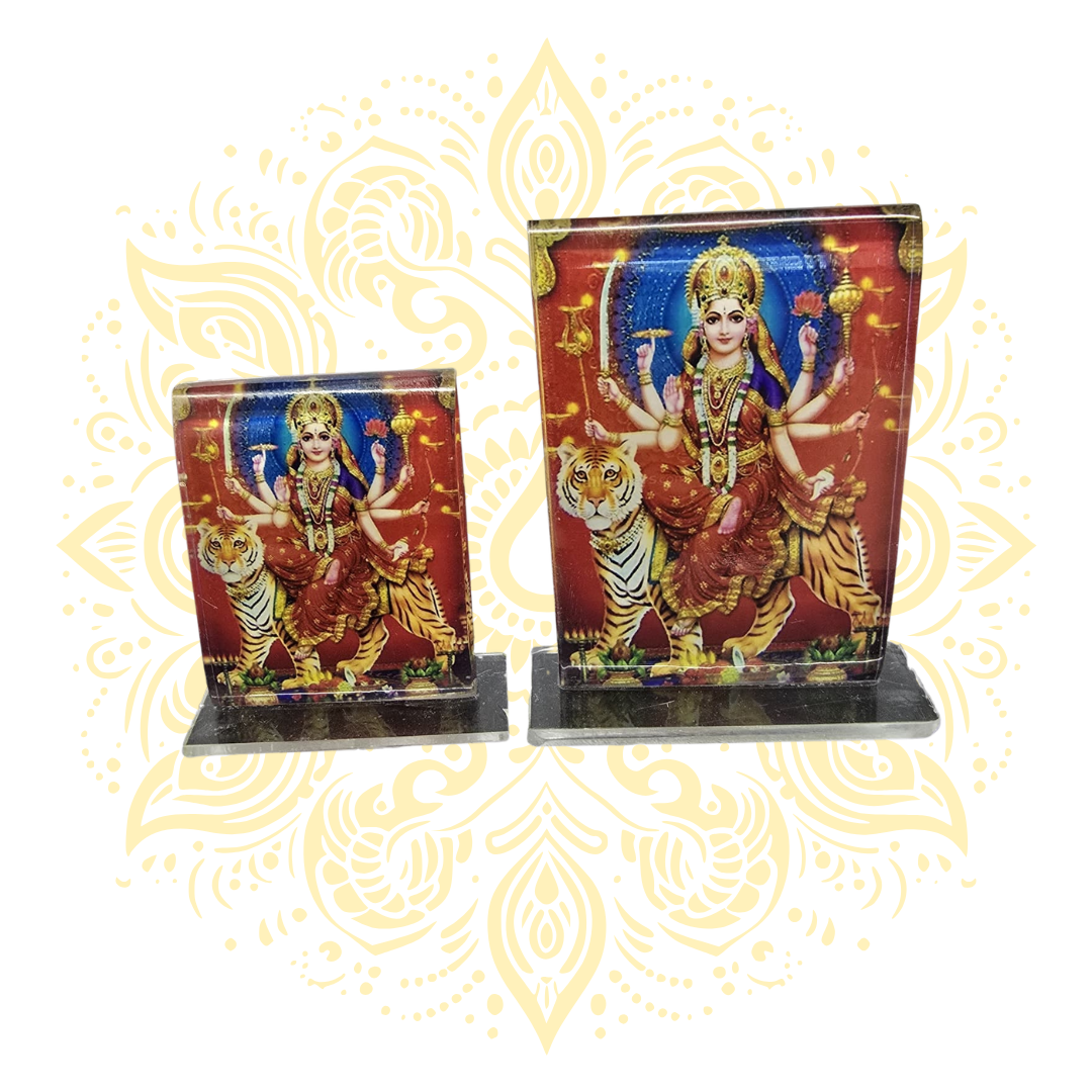 Acrylic Durga Mata Photo Stand – Choose Your Size