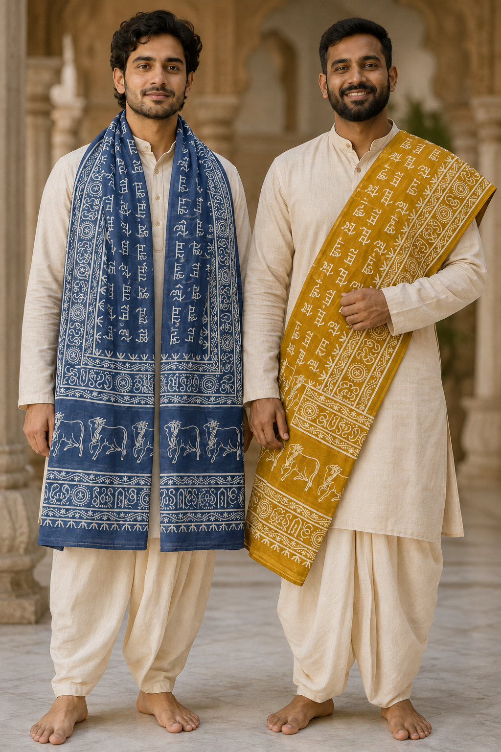 Harinam Cow Print Cotton Chadar | Assorted Colors