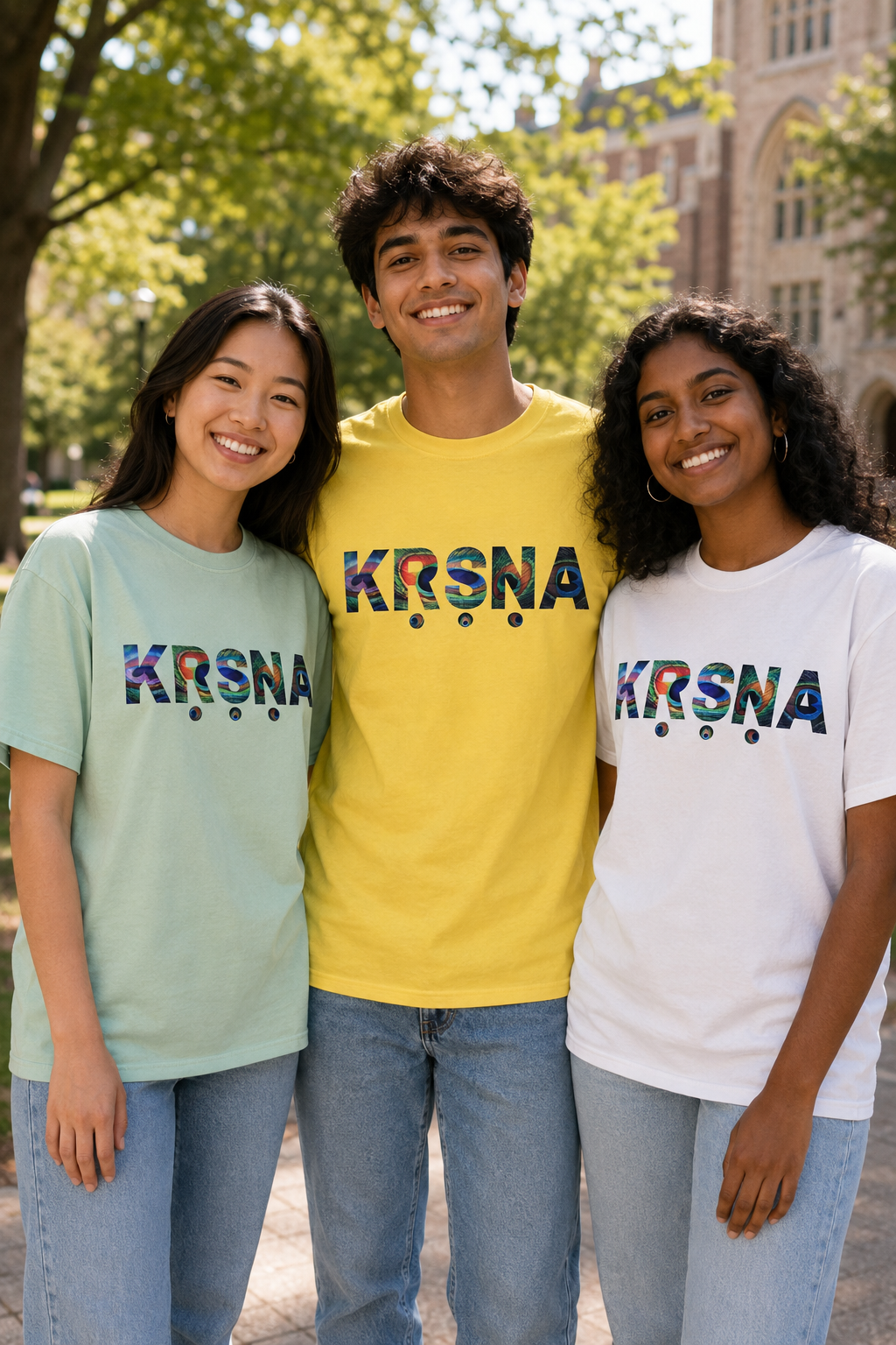 KRSNA Peacock Feather Unisex T-Shirt