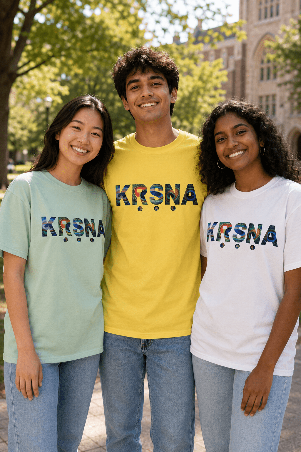 KRSNA Peacock Feather Unisex T-Shirt - Matchless Gifts