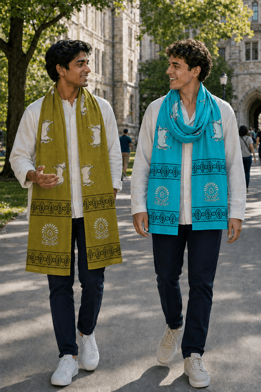 Men’s 100% Cotton Cow Print Chadar - Matchless Gifts