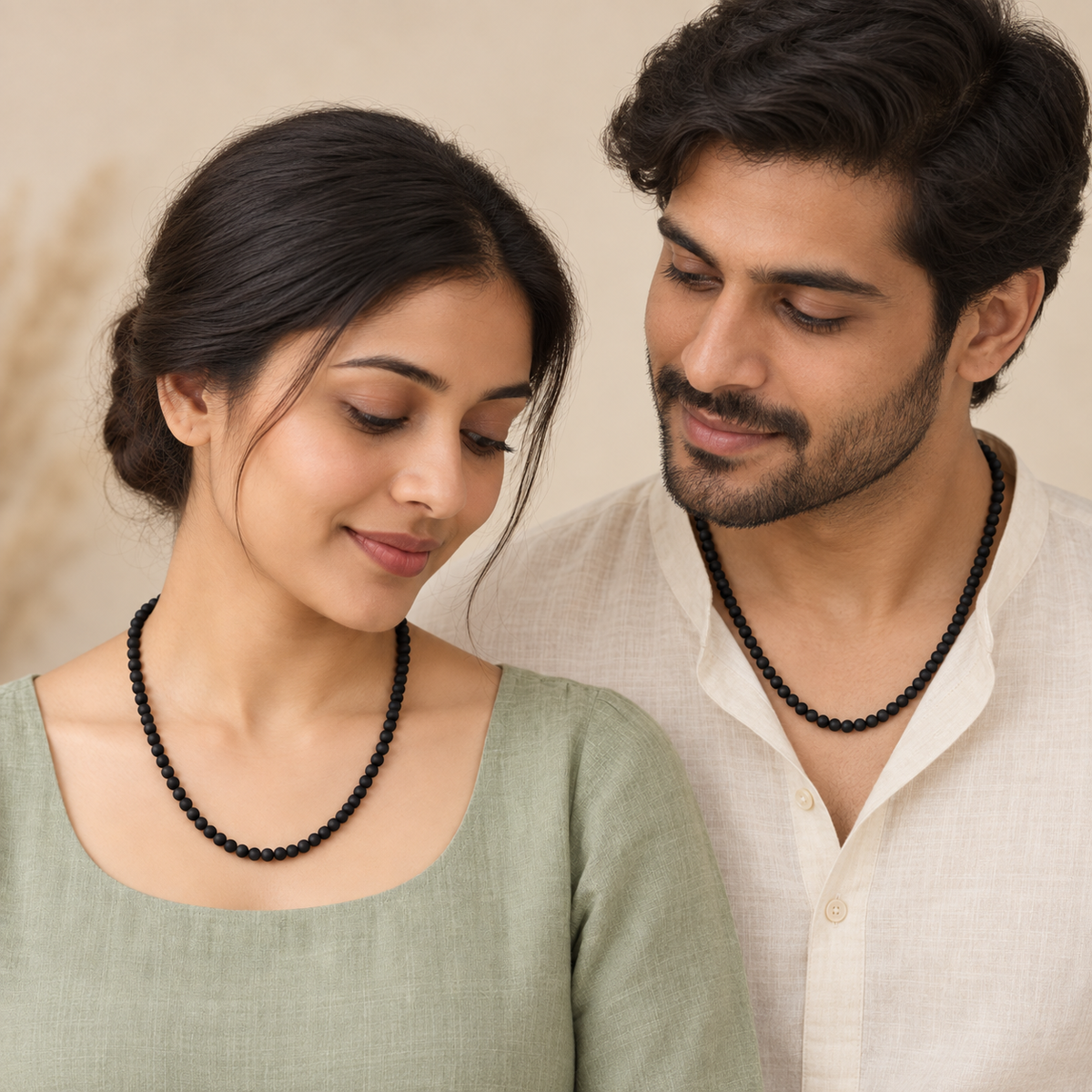Tulasi Kanthi Mala- Black 1 round 20"