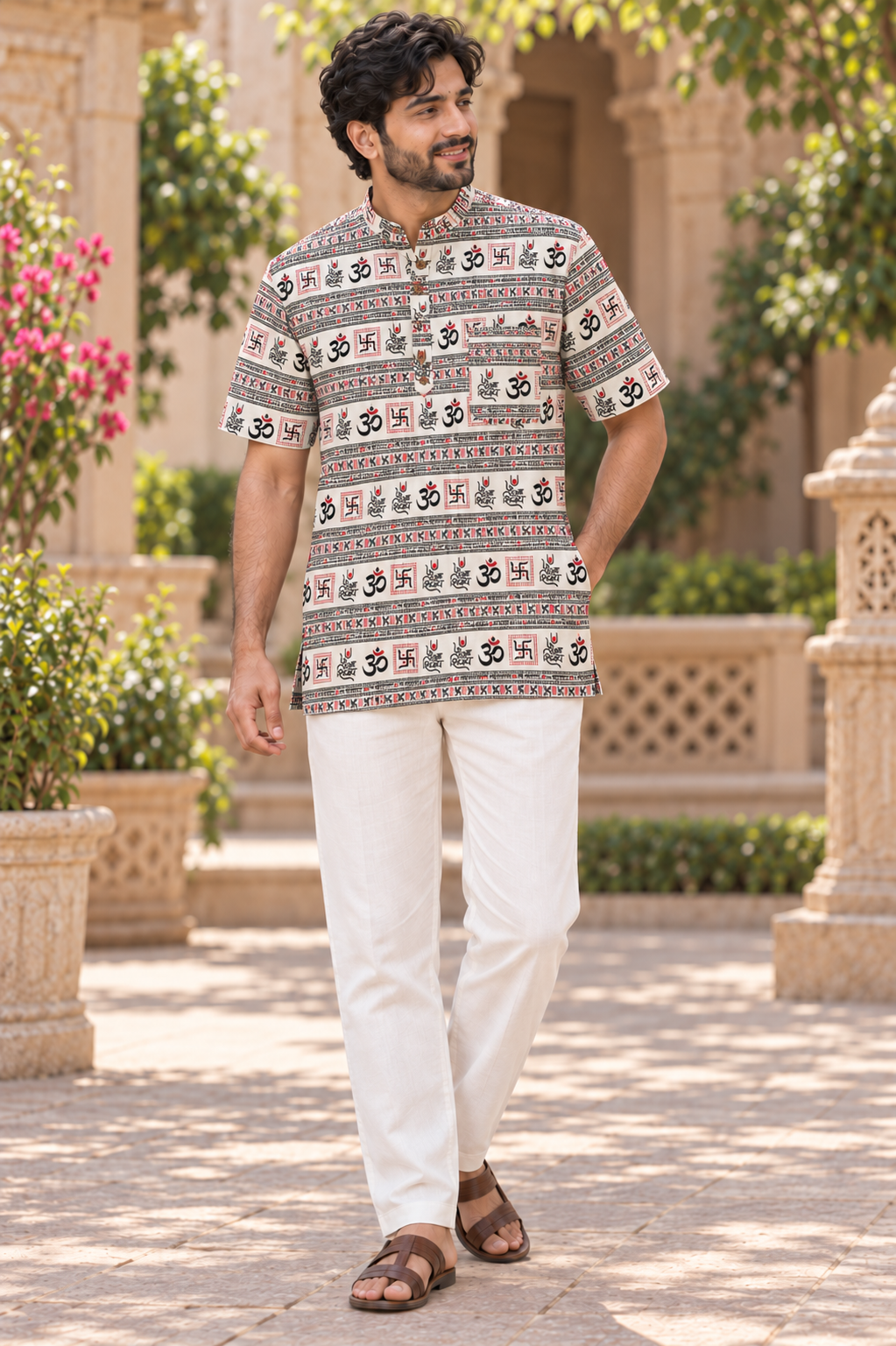 Om Namah Shivaya Print Kurta Men’s