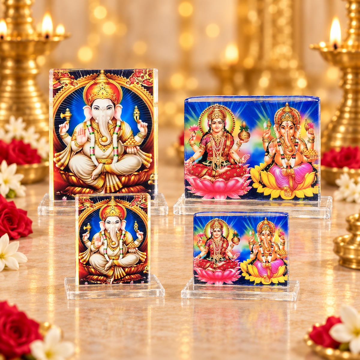 Acrylic Ganesha Photo Stand – Choose Your Size - Matchless Gifts