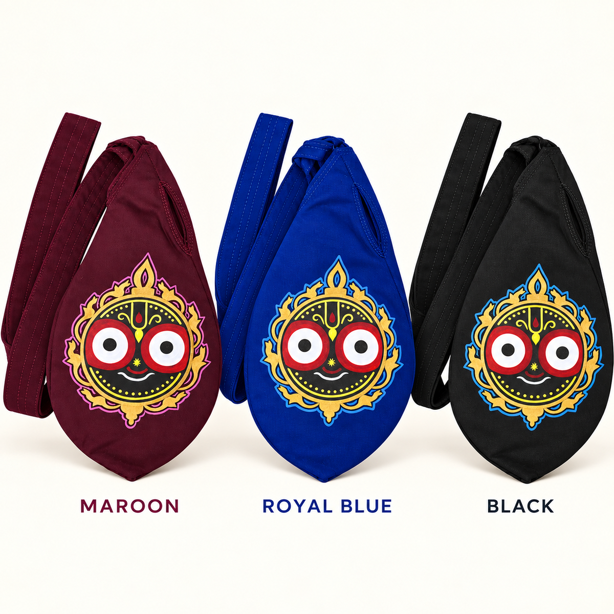 Japa Mala Bag with Lord Jagannath Face – Hand Painted