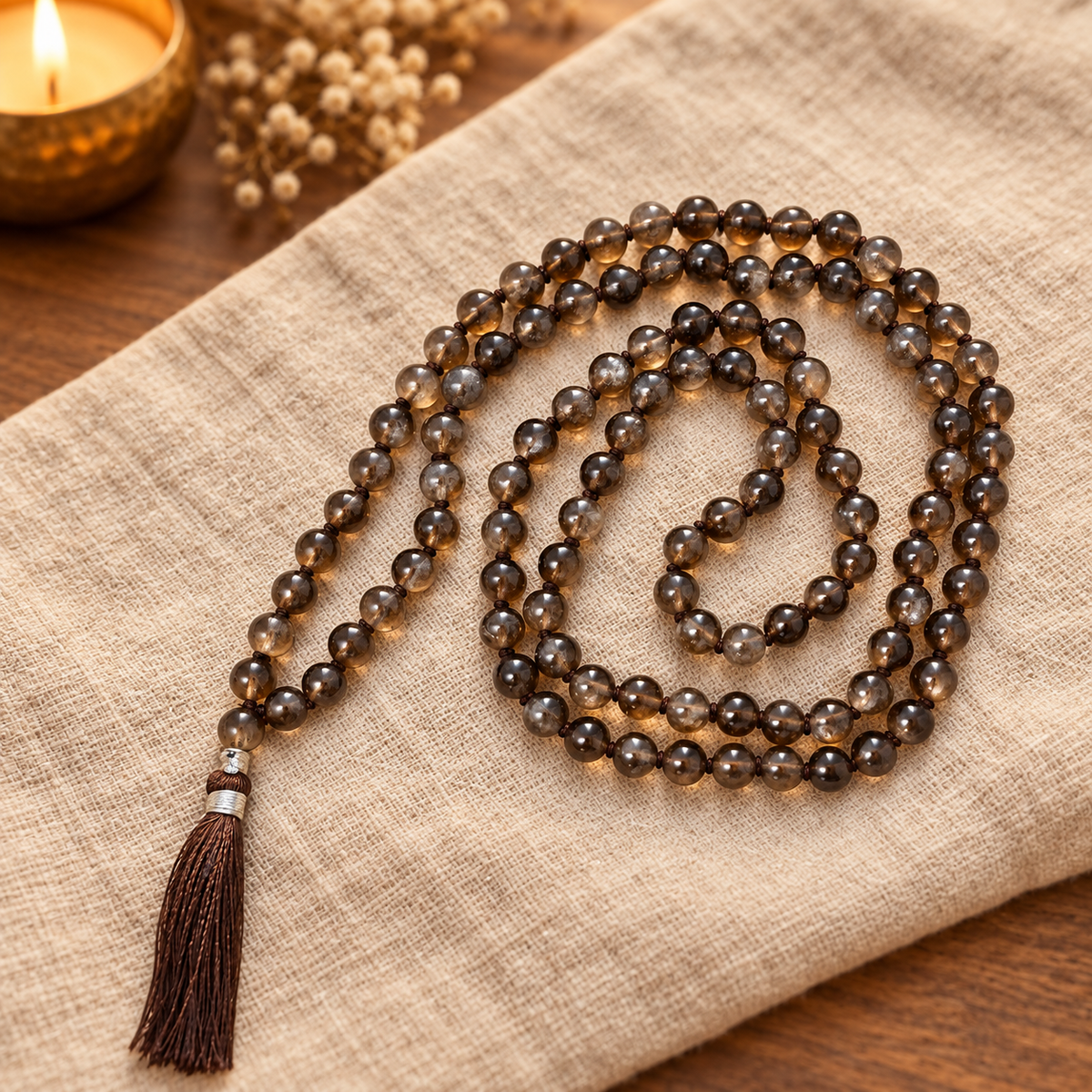 Natural Stone Japa Mala w/ 108 Beads 16"