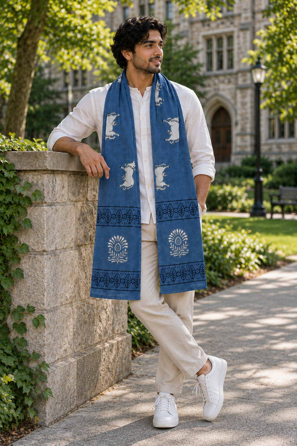 Men’s 100% Cotton Cow Print Chadar