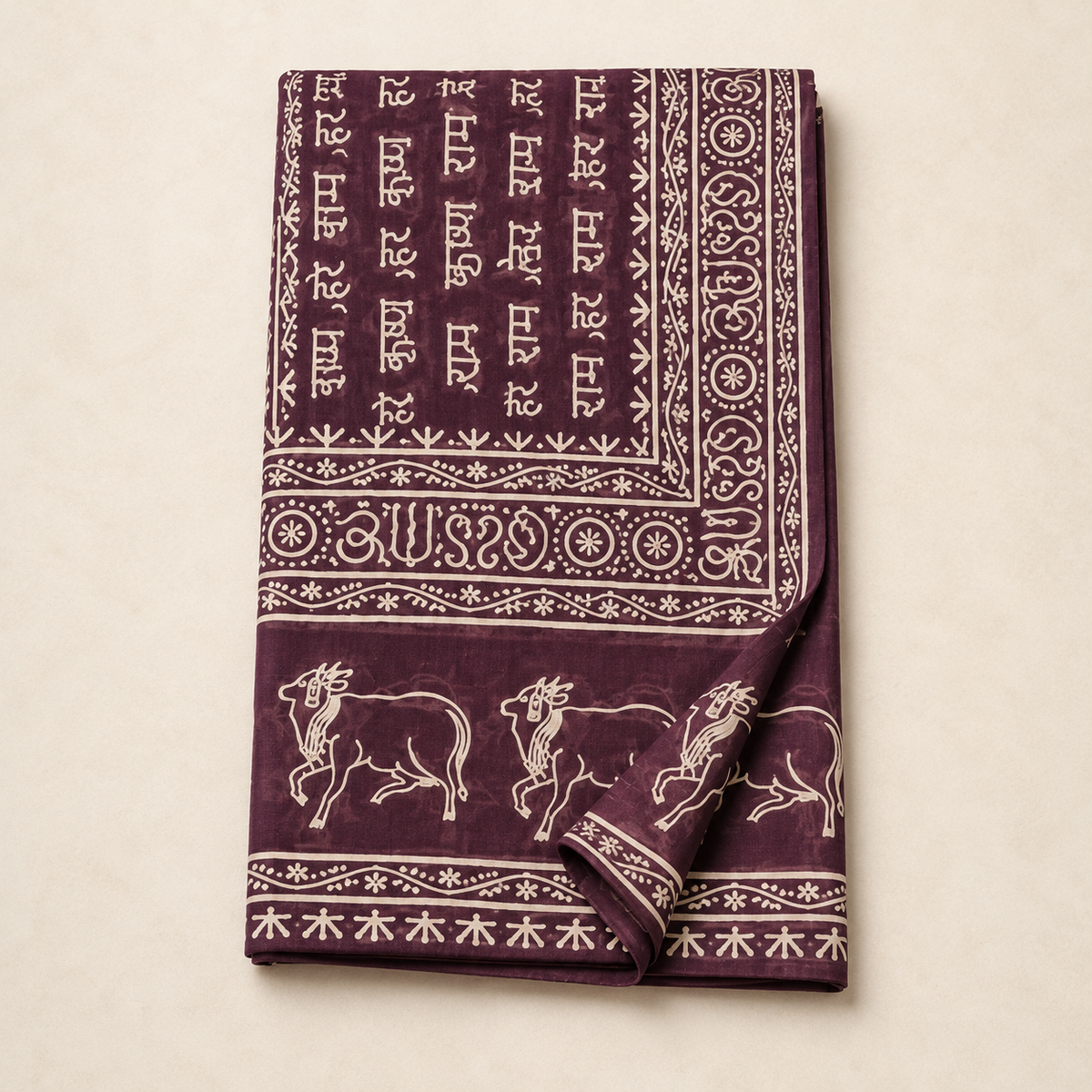Harinam Cow Print Cotton Chadar | Assorted Colors