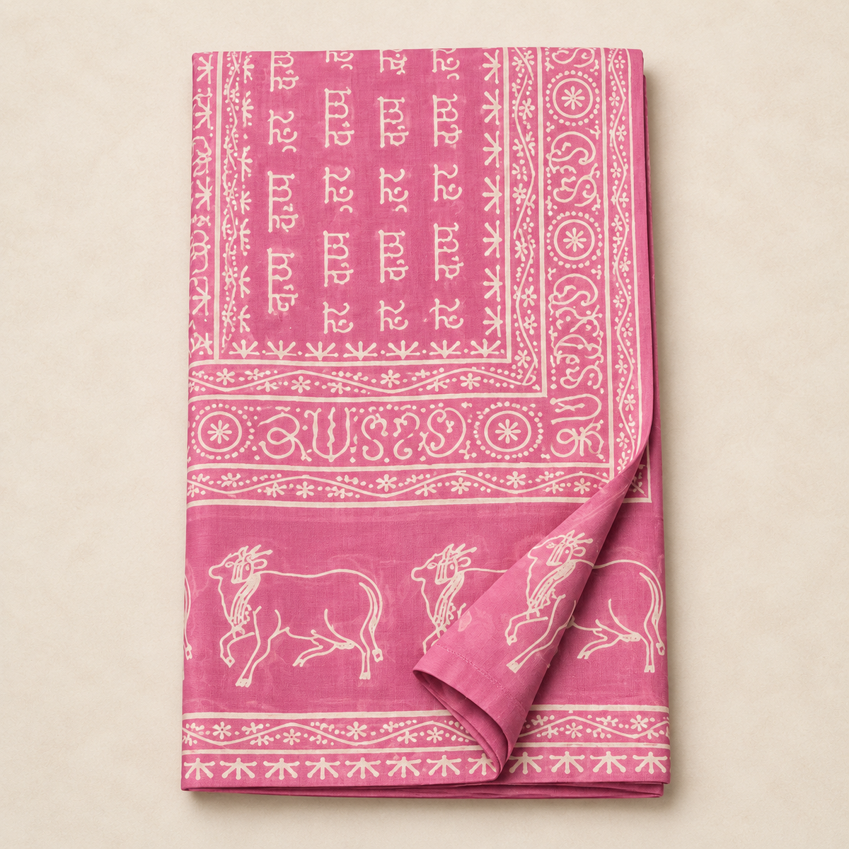 Harinam Cow Print Cotton Chadar | Assorted Colors