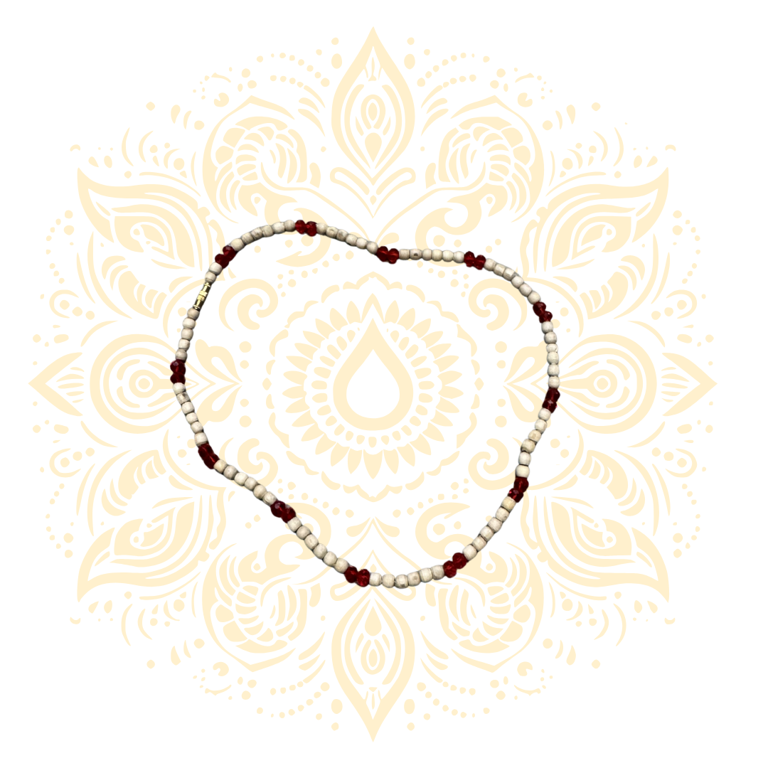 Tulasi Necklace w/ Decorative Stone Beads | 5 Colors