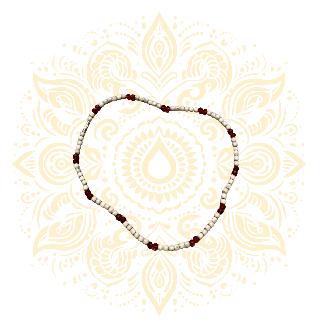 Tulasi Necklace w/ Decorative Stone Beads | 5 Colors - Matchless Gifts