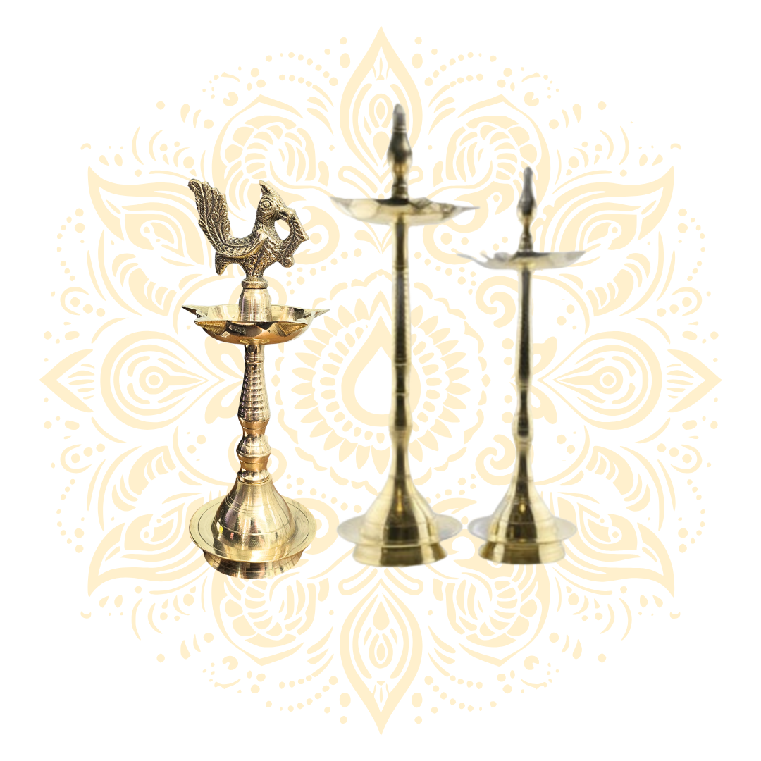 Tall Brass Oil Lamp Diya