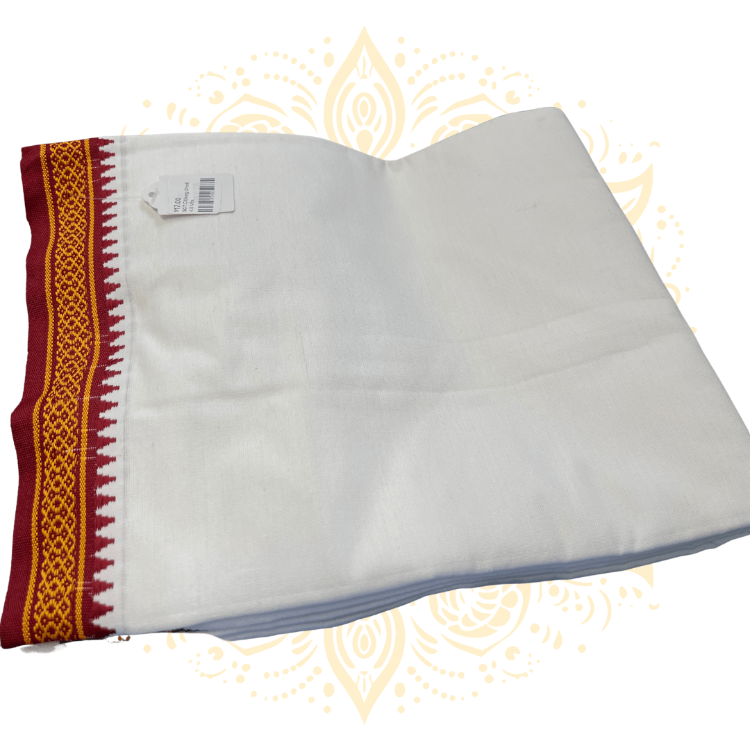 SGT Citiking Dhoti | Traditional White Dhoti for Temple & Devotional Wear - Matchless Gifts3