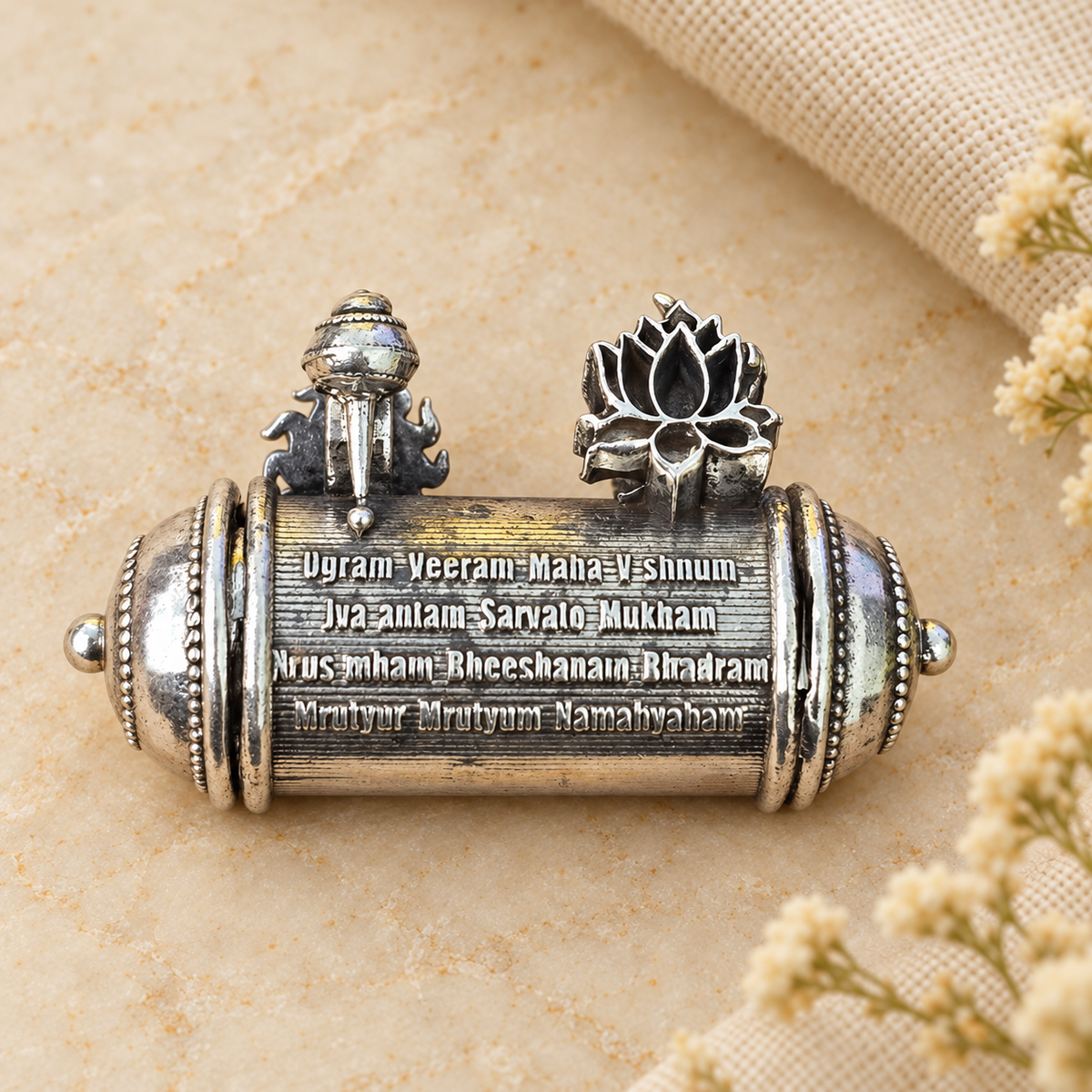 925 Sterling Silver Jay Narasimha Dev Kavach – Two Sizes
