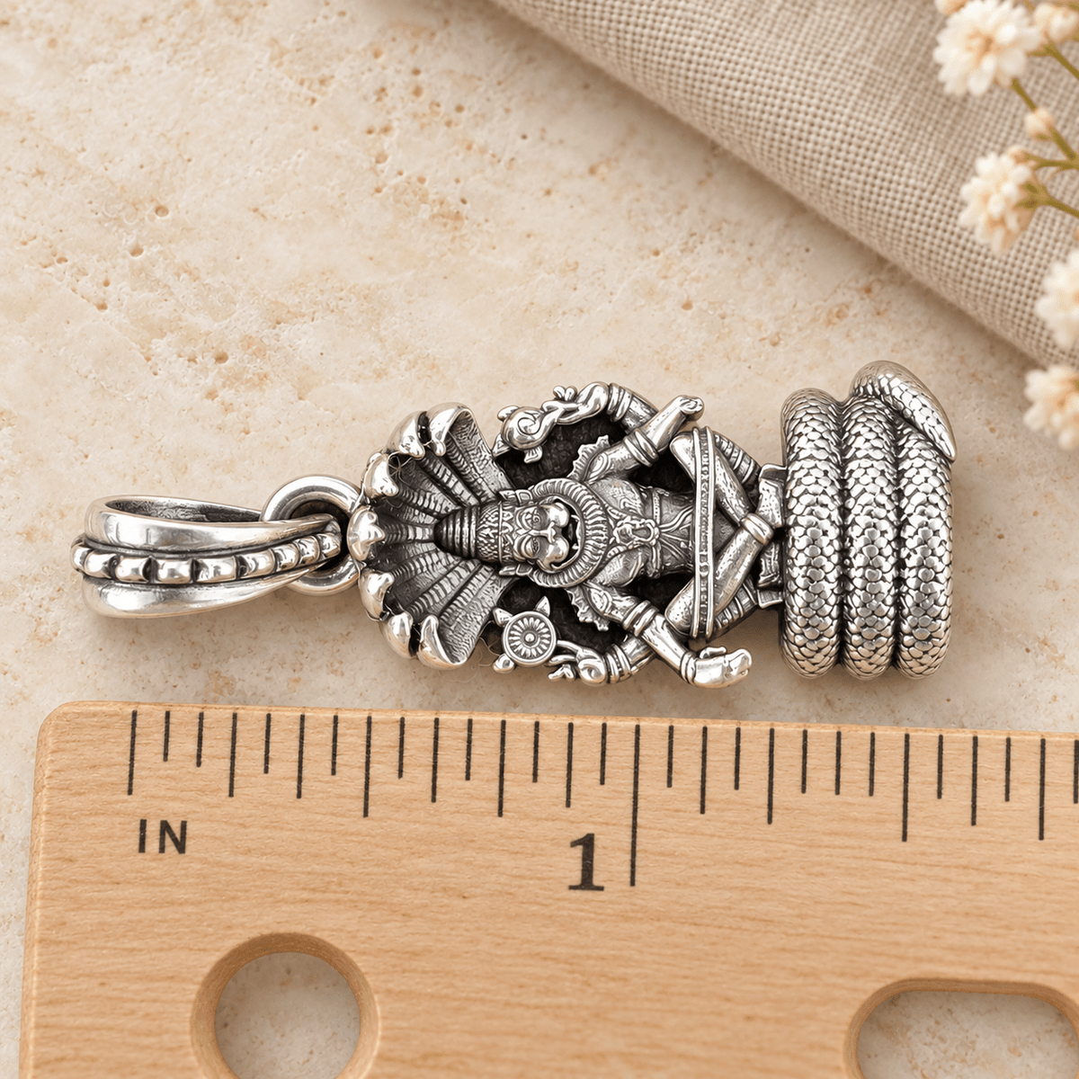 925 Sterling Silver Narasimha Pendant - Matchless Gifts