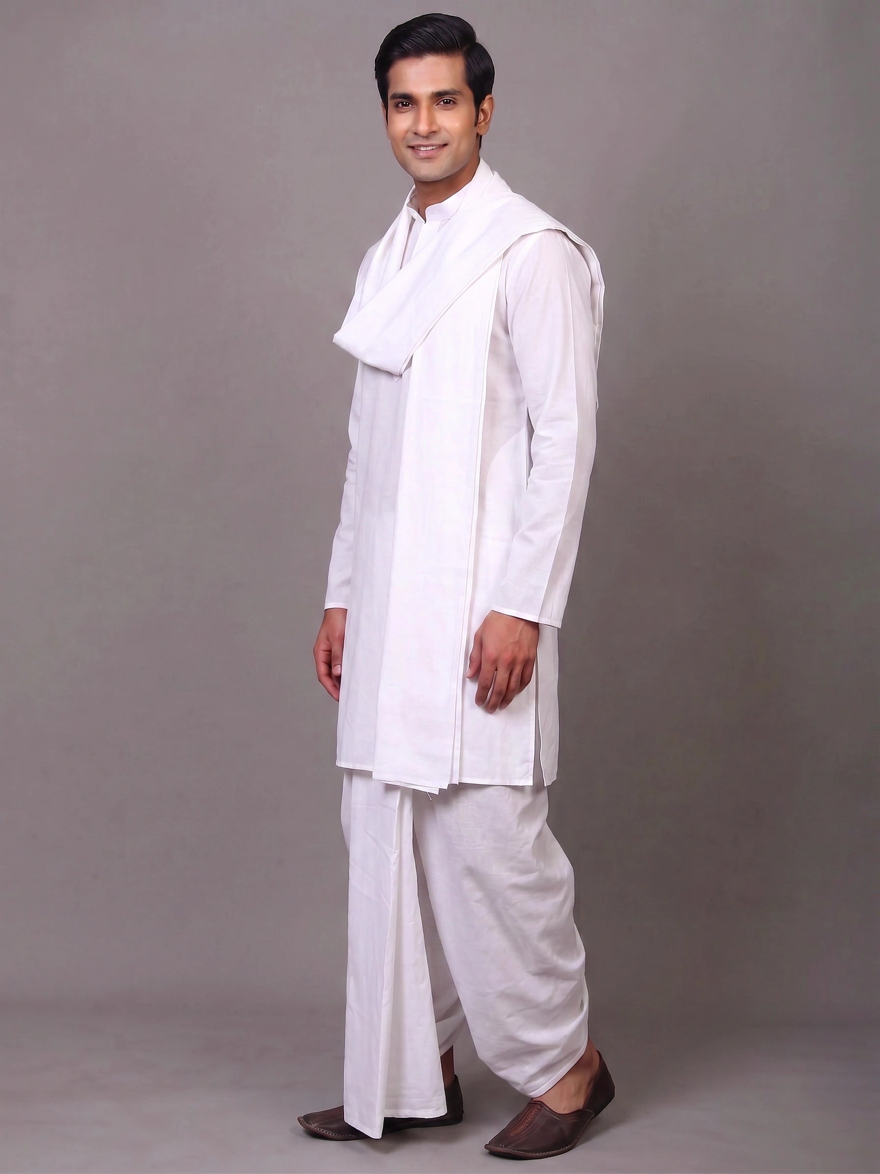 SGT Citiking Dhoti | Traditional White Dhoti for Temple & Devotional Wear