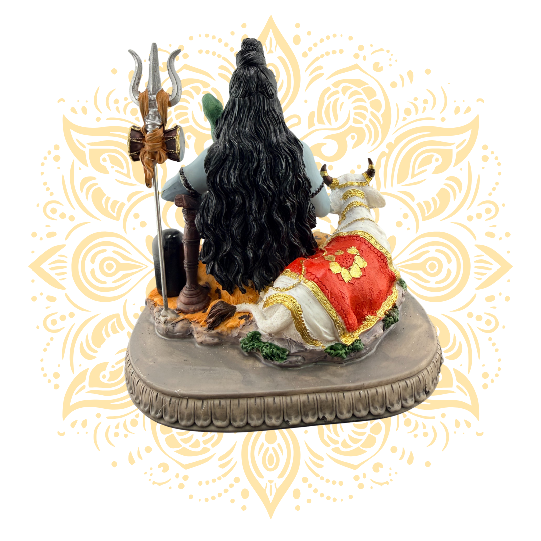 Polyresin Shiva & Nandi 6.5"