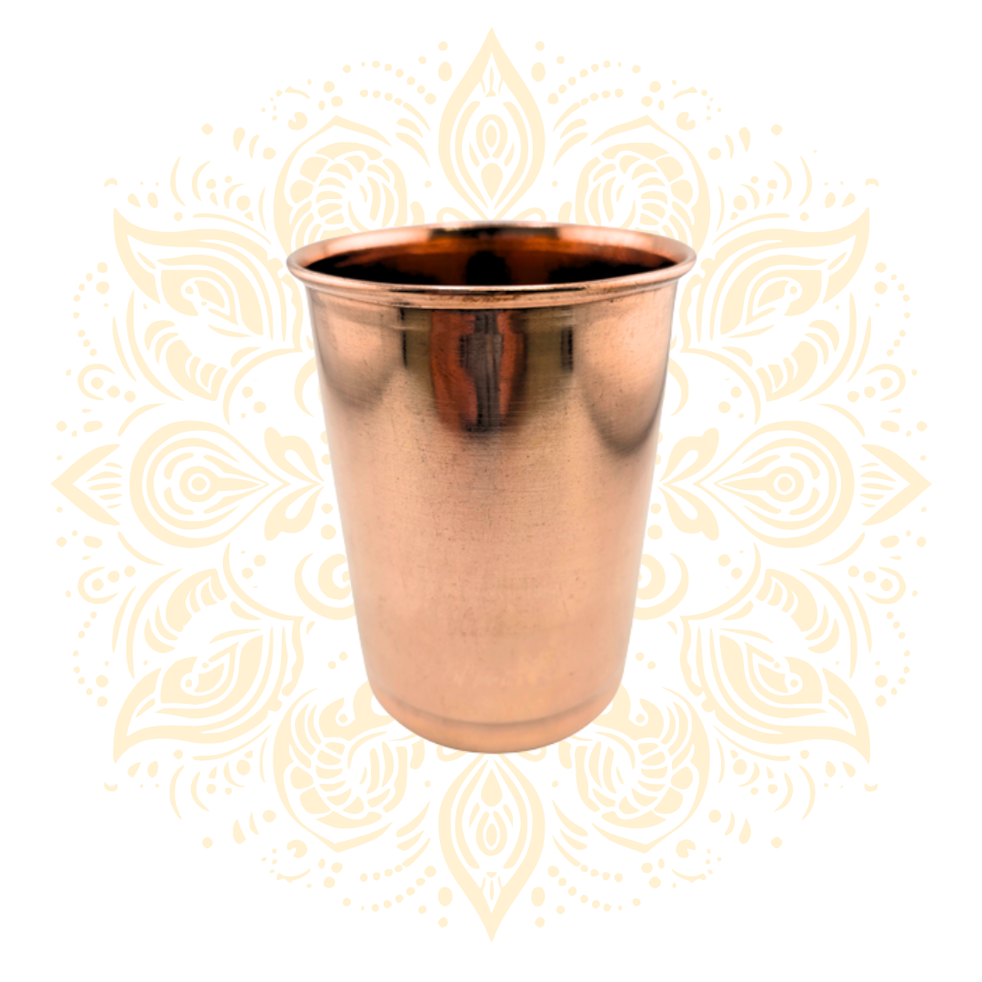Copper Damru Ayurvedic Glass 5" - Matchless Gifts