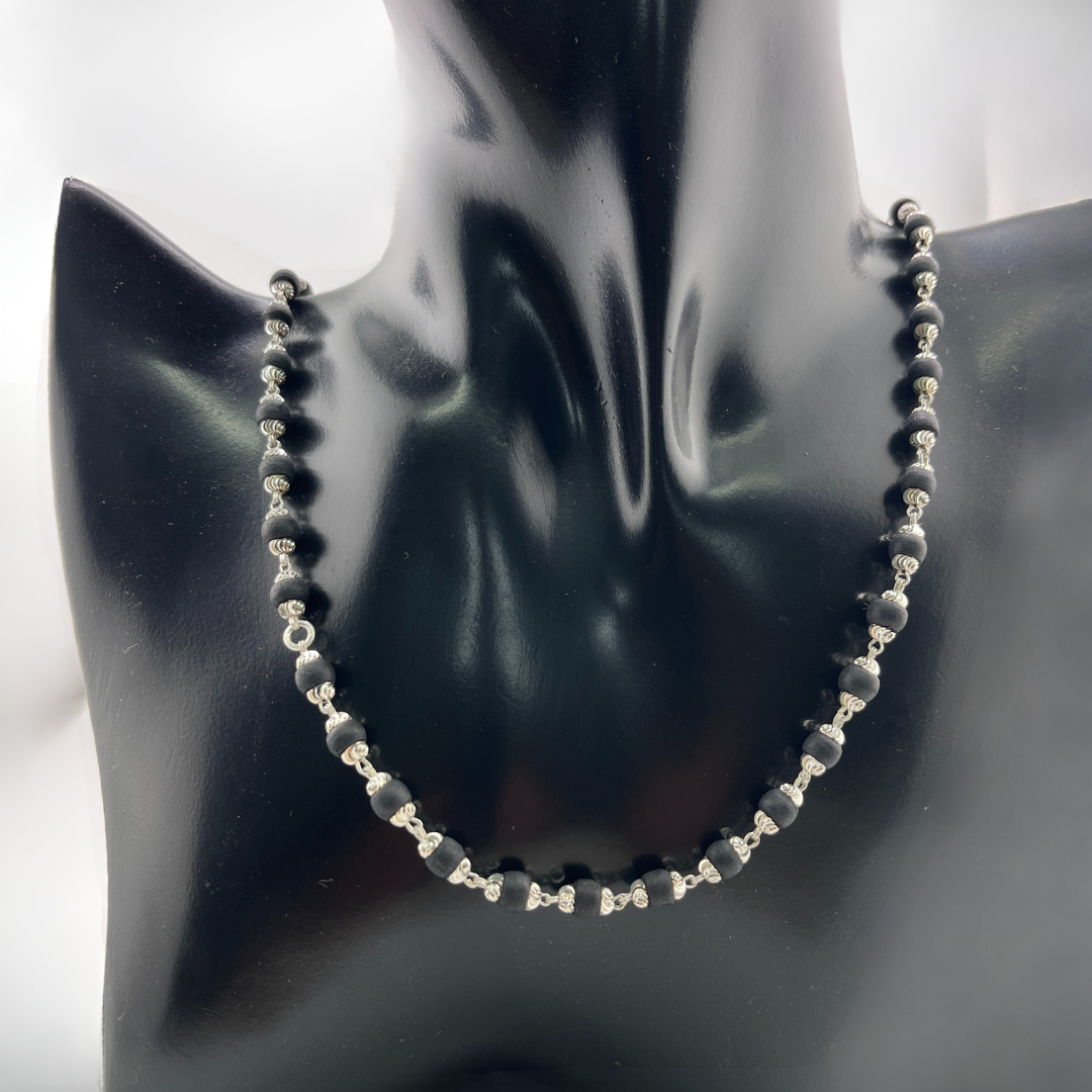 Silver Tulasi Kanthi Mala