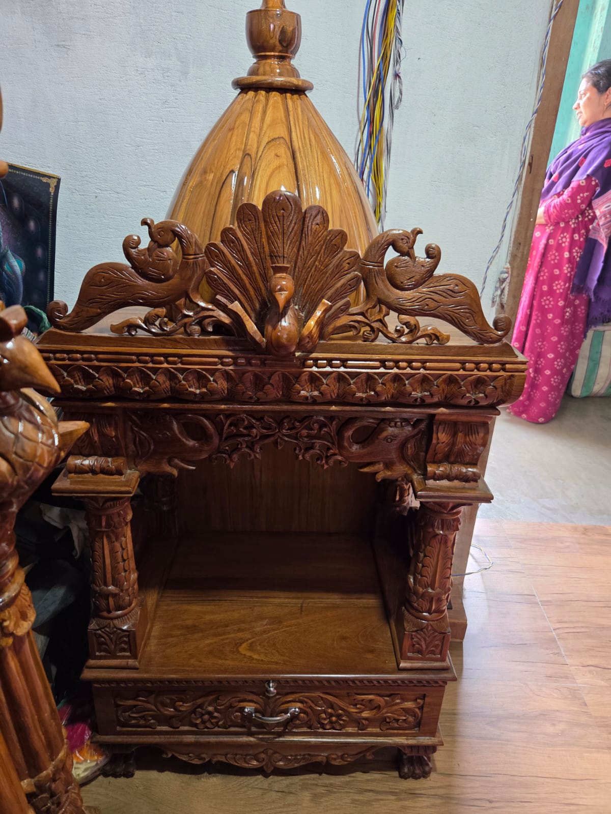 Hand Carved Wood Teak Altar - Varying Styles - Matchless Gifts5