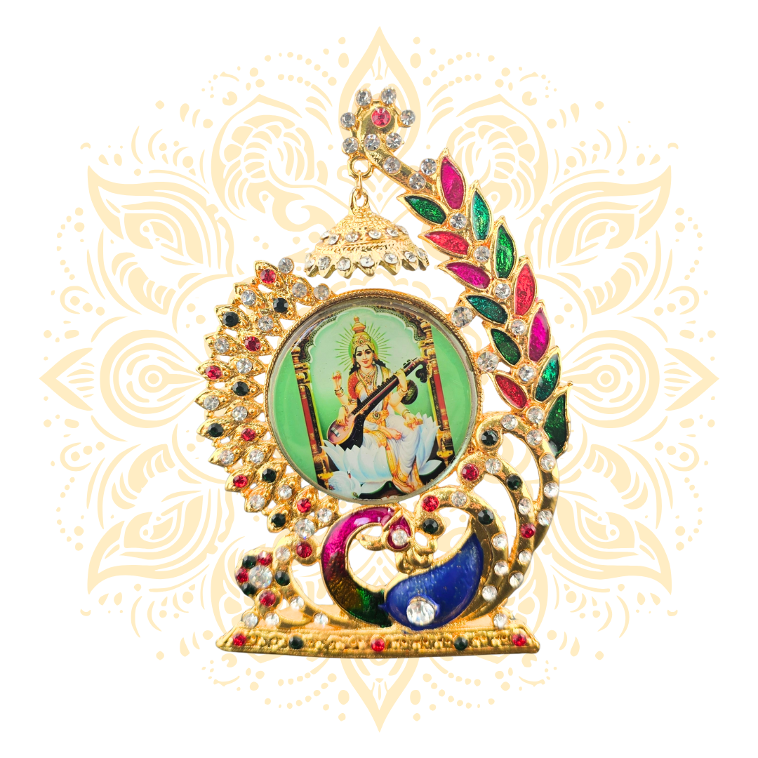 Golden Peacock Mini Mandir Deity Altar 5" - Matchless Gifts3