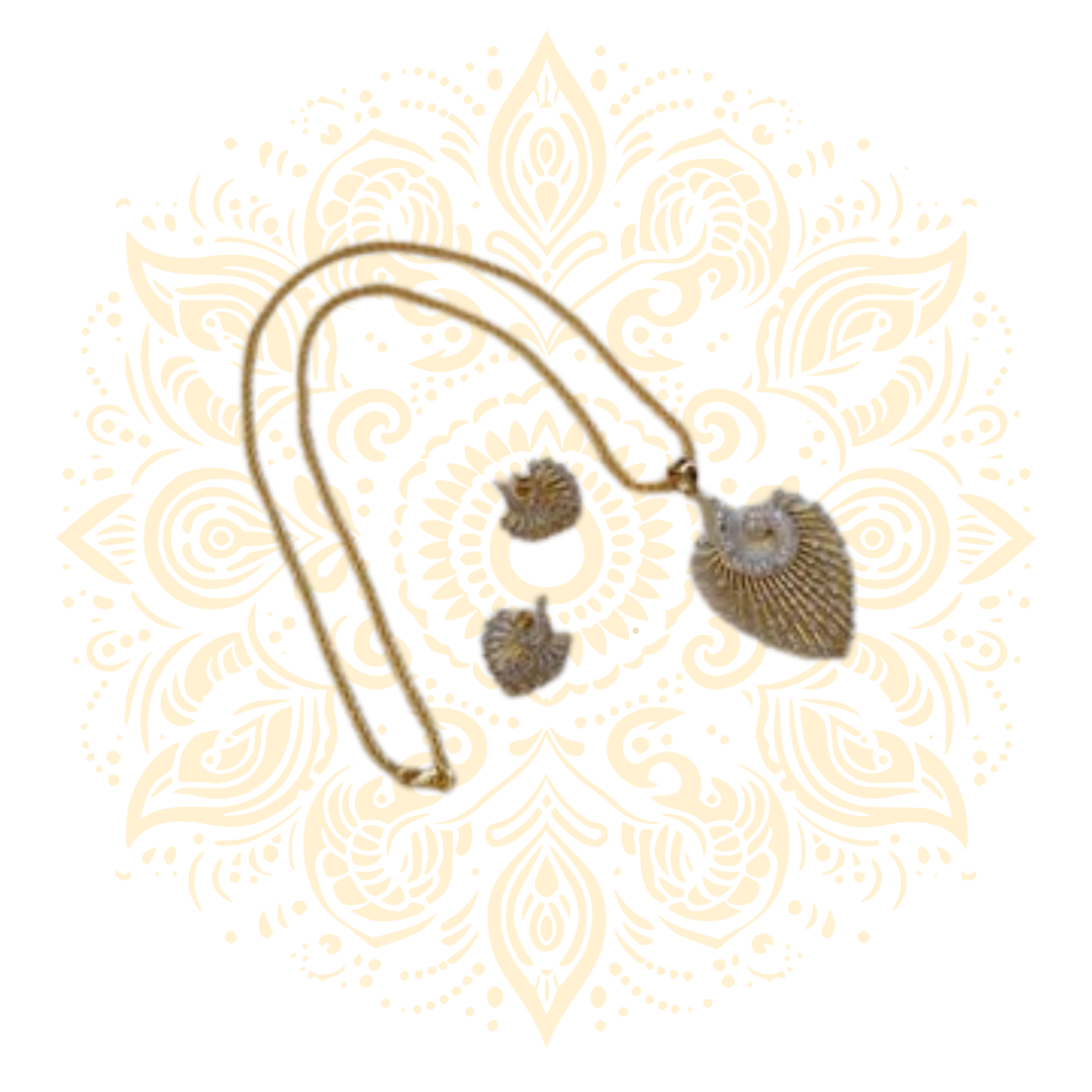 Peacock Necklace & Earrings