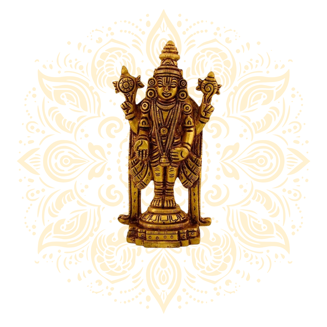 Brass Shankha Chakra Balaji Murti - Matchless Gifts