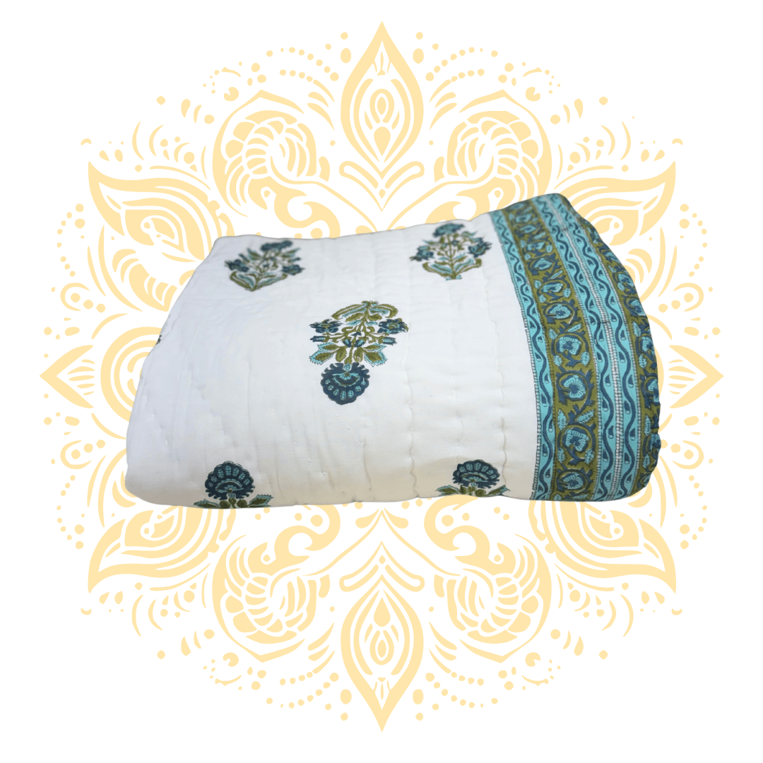 Printed Cotton Quilt - Queen Size 90" x 108" - Matchless Gifts10