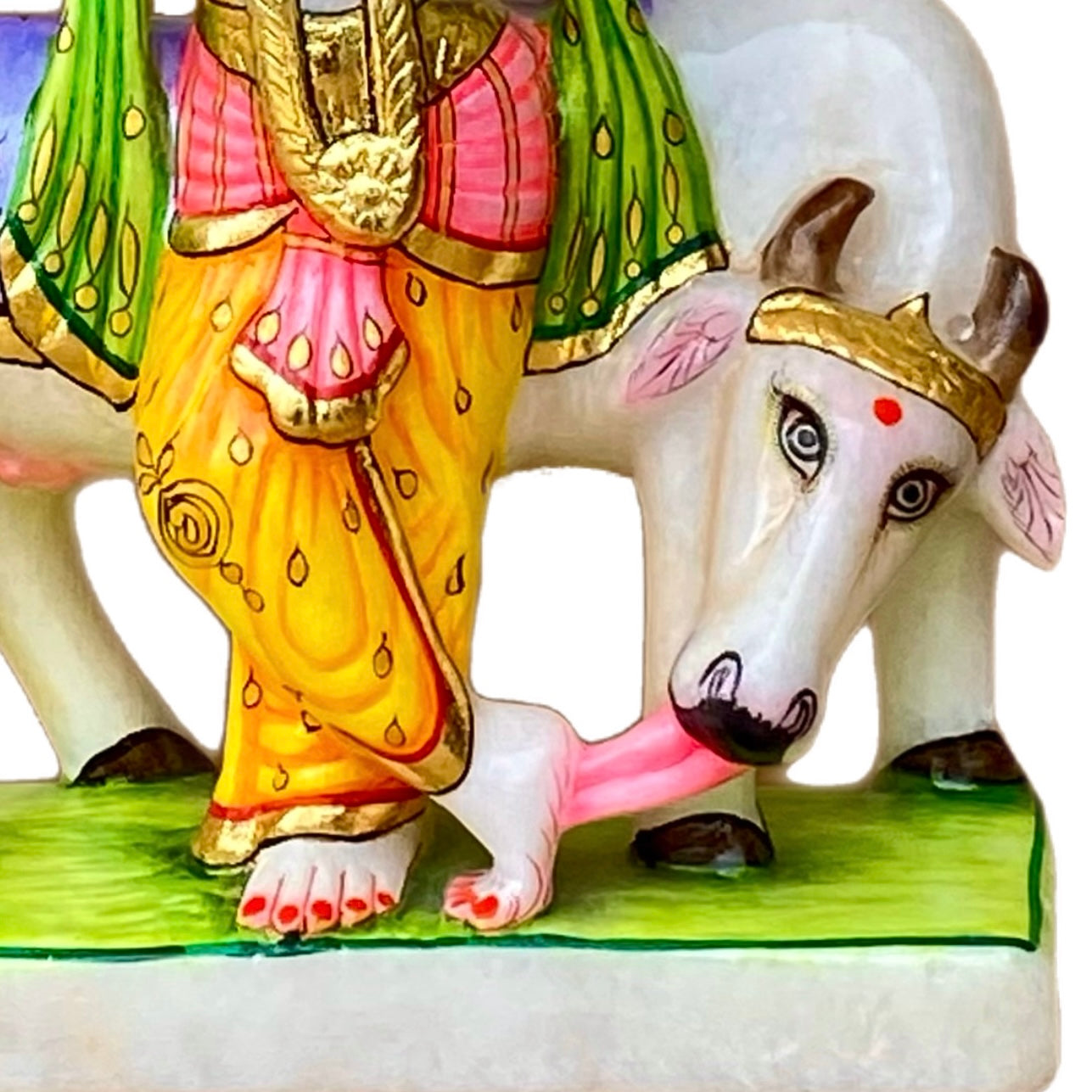 Gopal Krishna w/ Cow Murti 10" - Matchless Gifts2
