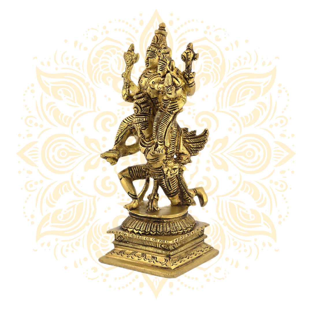 Brass Balaji w/ Laxmi & Garuda 5.5"