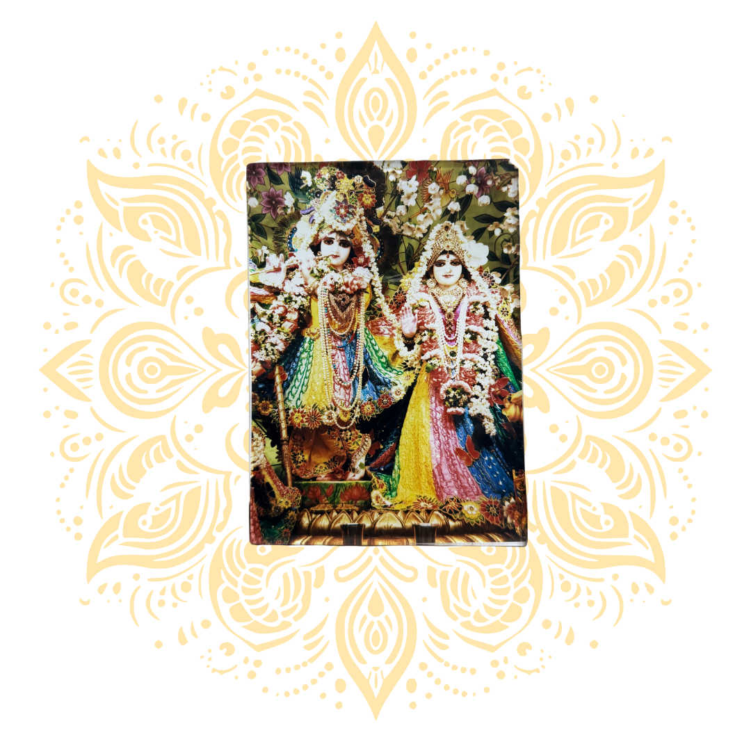 Acrylic Radha Krishna Rainbow Stand 4" x 5.5" - Matchless Gifts