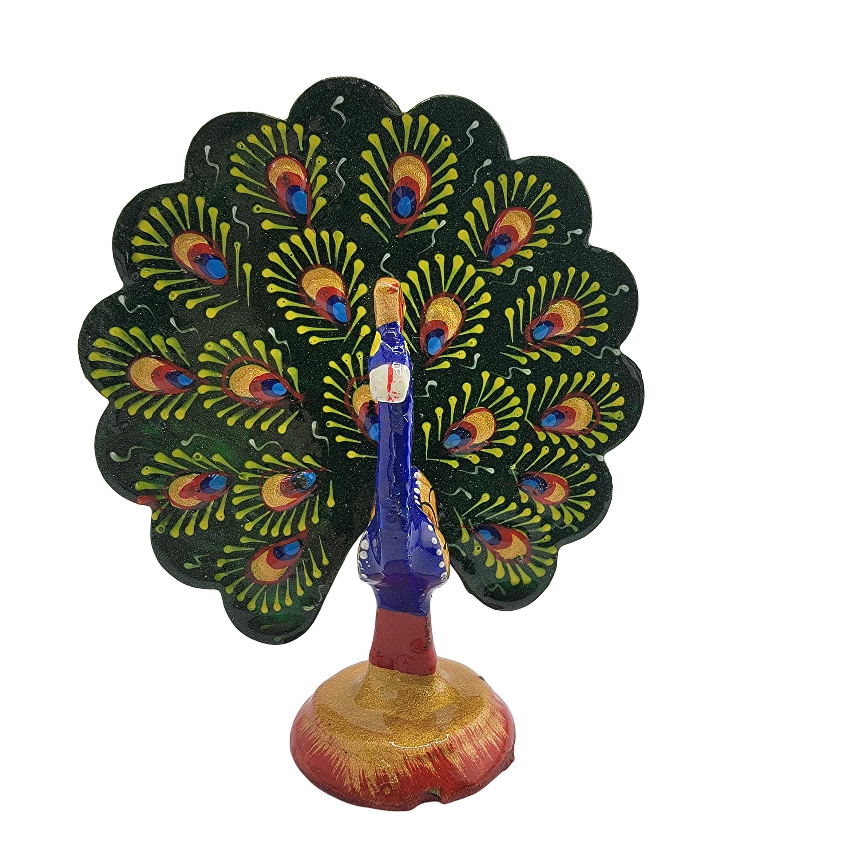 Dancing Peacock | Hand-Painted Meenakari Figure (1.5"–6") - Matchless Gifts5