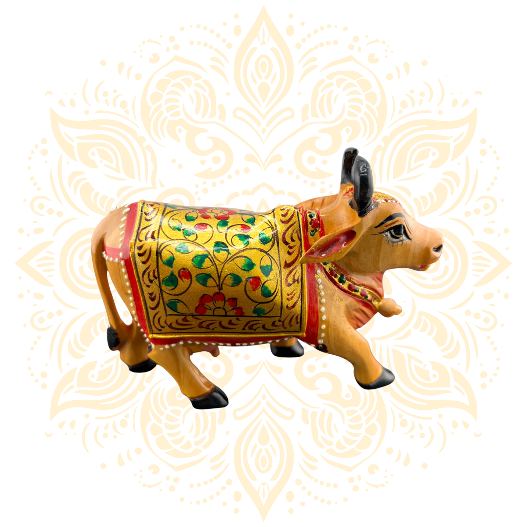 Wooden Painting Cow