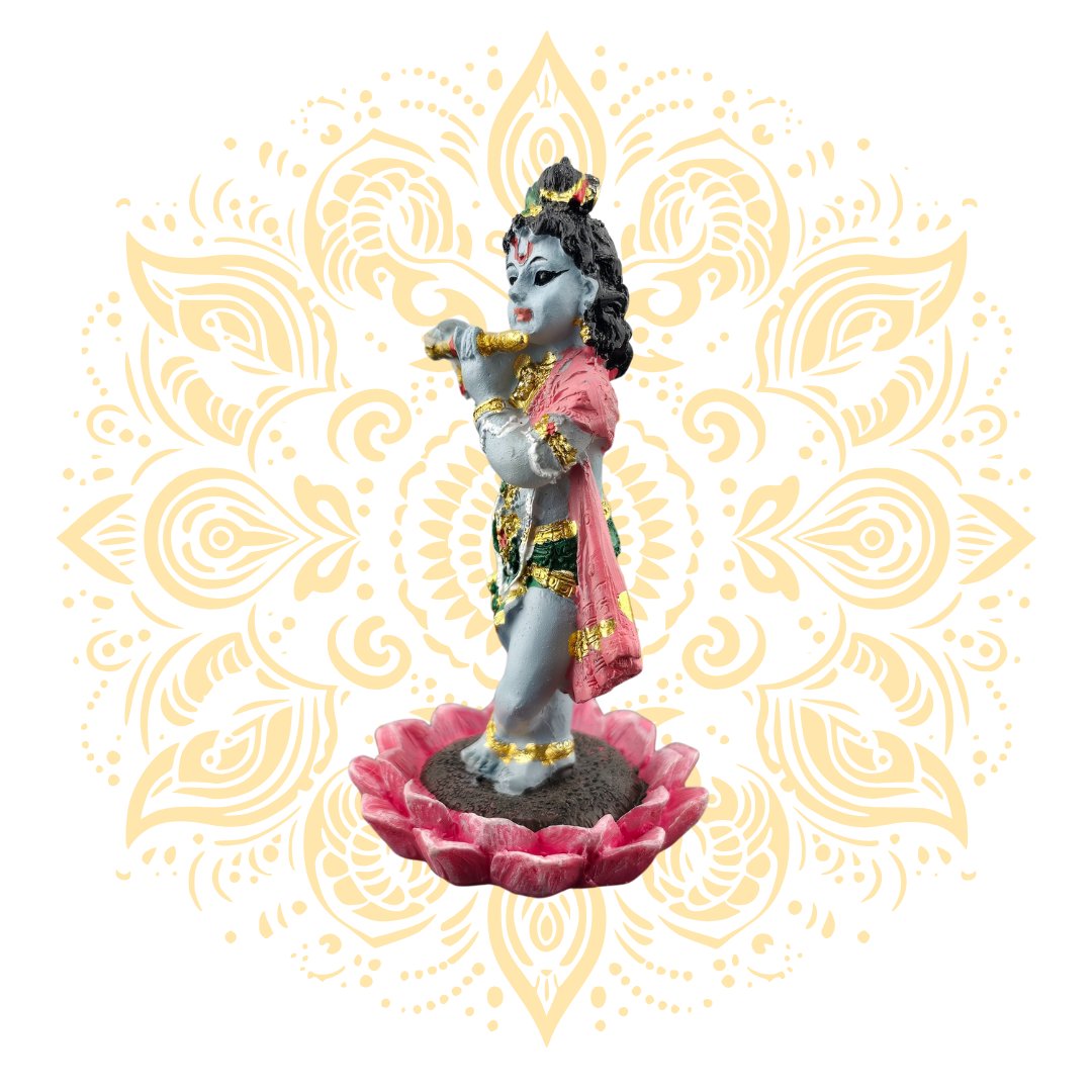 Polyresin Krishna Lotus 2.5"