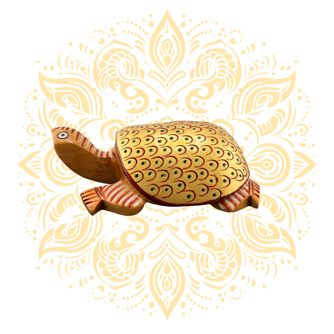 Wooden Painted Tortoise – 3" to 6"