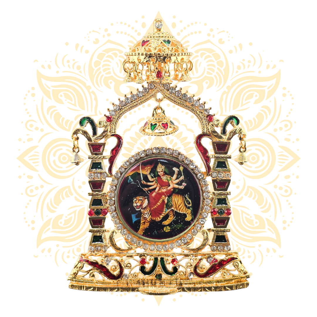 Deity Gold Metal Mini Temple Altar Frame – 5.5" - Matchless Gifts55
