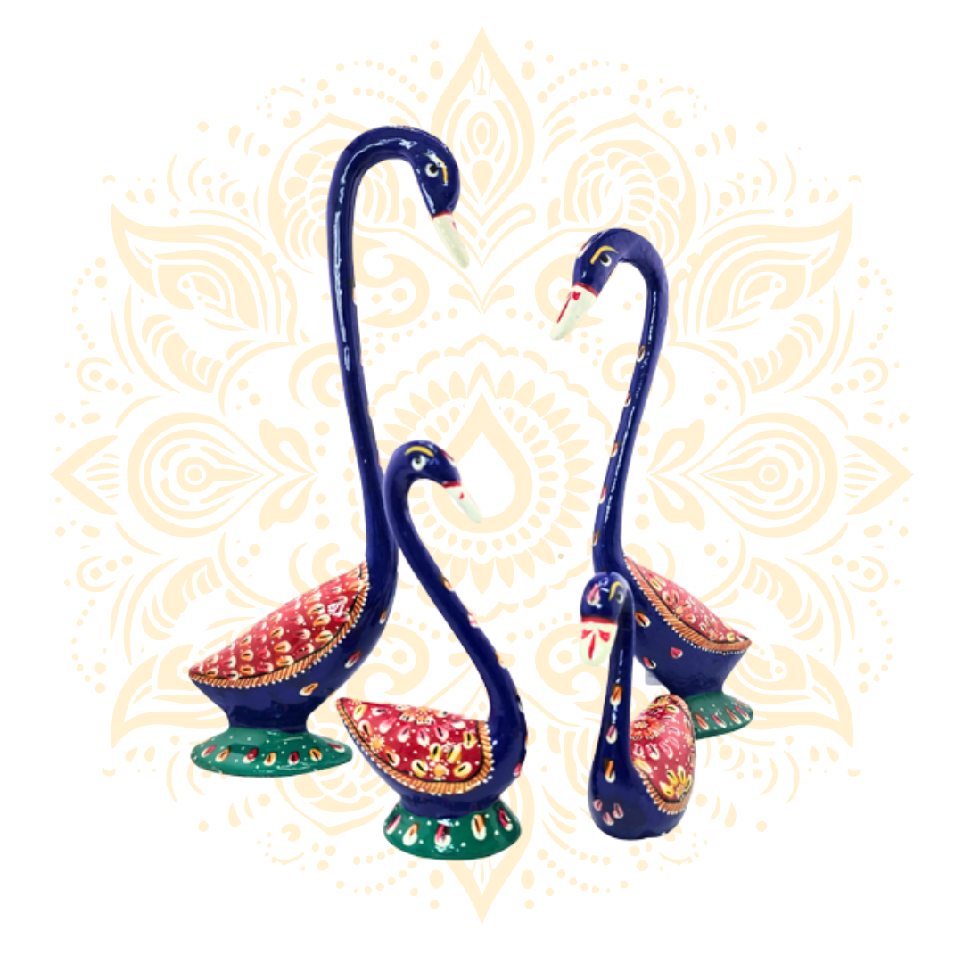 Hand Painted Aluminum Swan