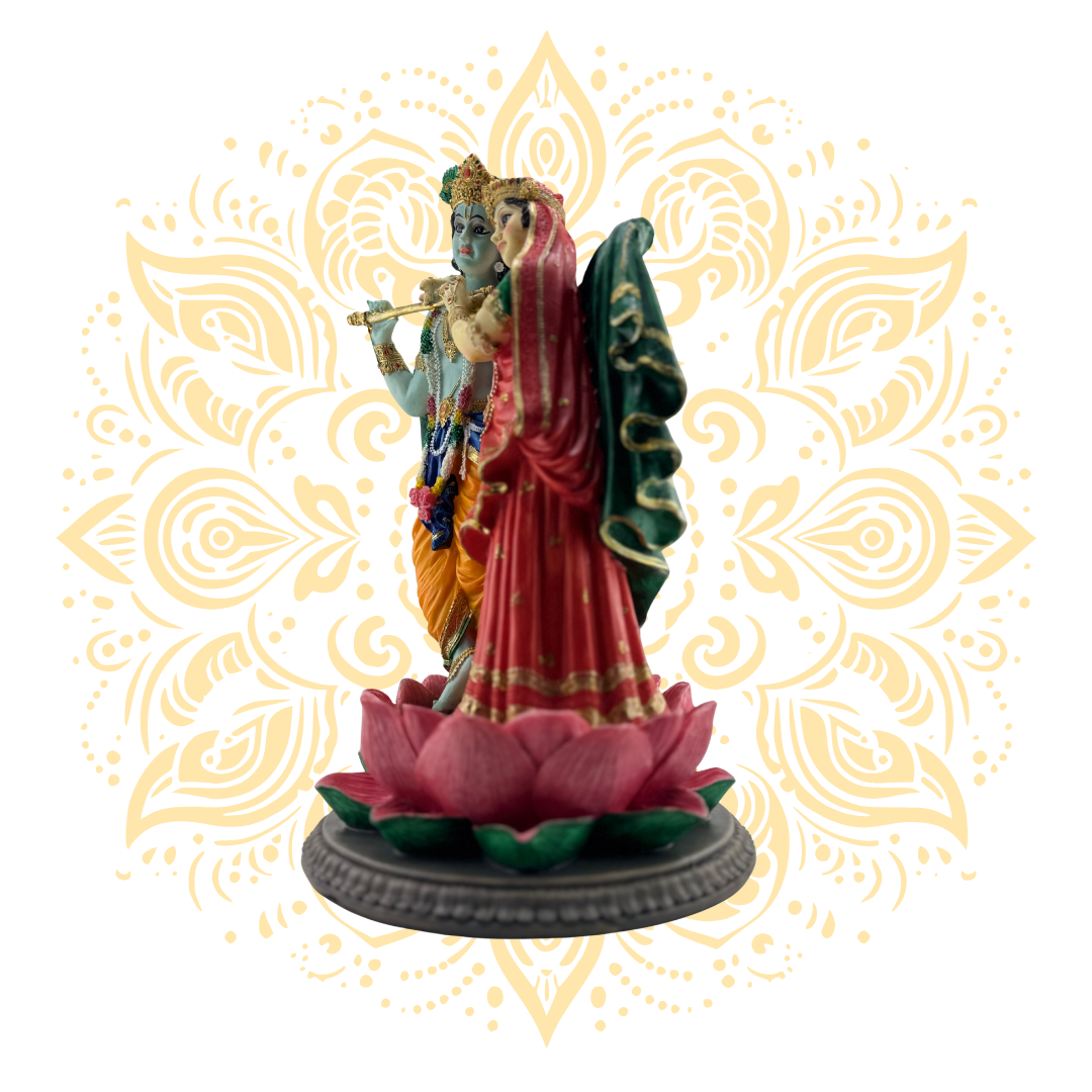 Polyresin Radha Krishna on Lotus