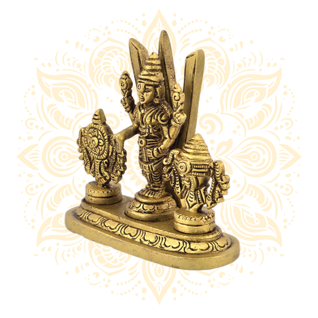 Brass Shank Chakra Balaji 4"