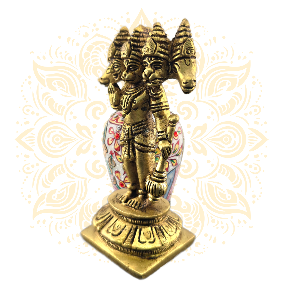 Brass Hanuman Pancamukhi 4"
