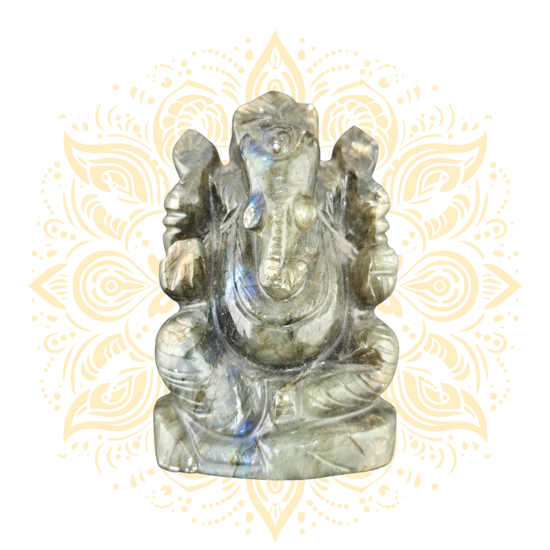 Gemstone Labradorite Ganesha