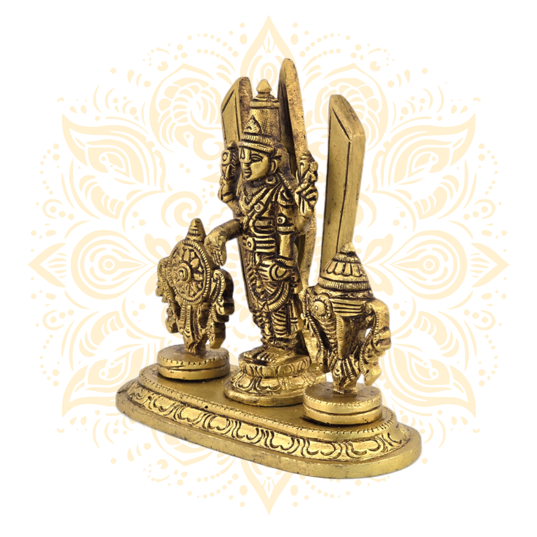 Brass Shank Chakra Balaji Murti – Lord Venkateswara - Matchless Gifts2