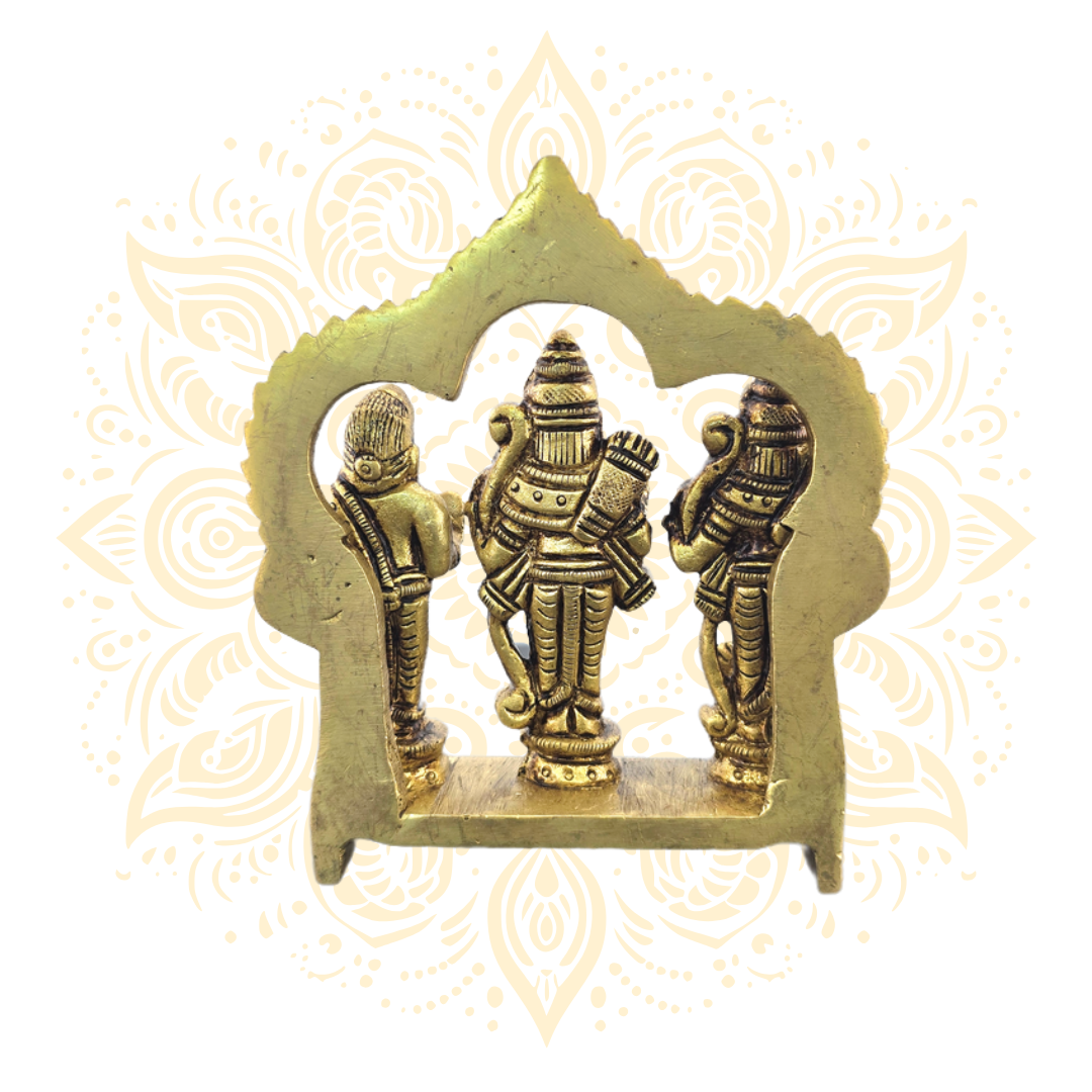 Brass Sita Ram Family 4.5"