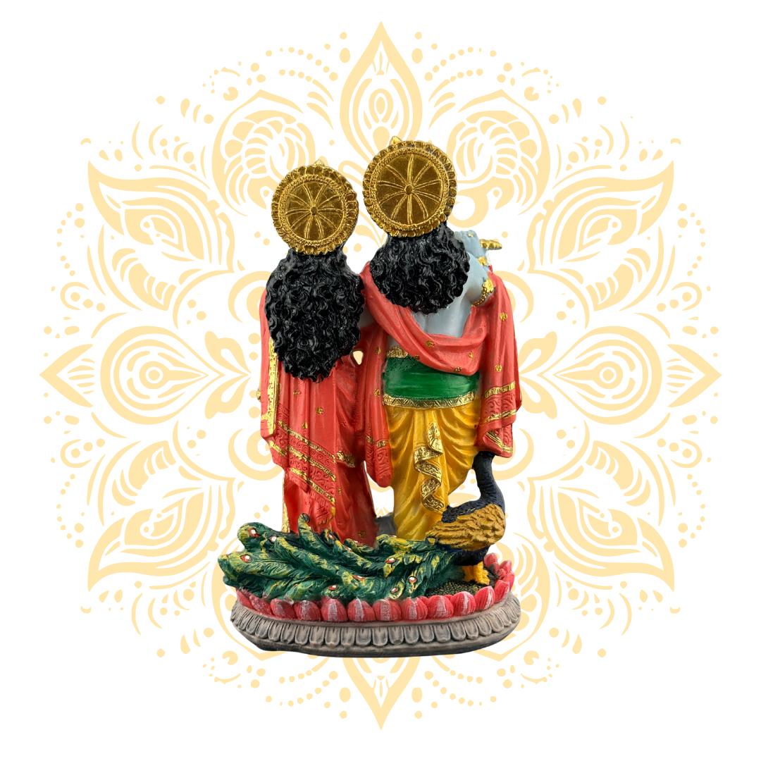 Polyresin Radha Krishna Peacock