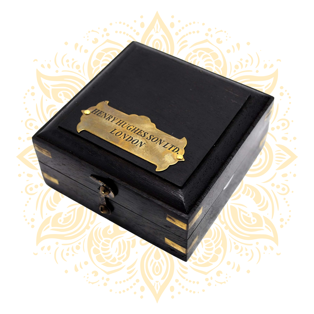 Brass Slide Out Compass Flip Out Magnifier