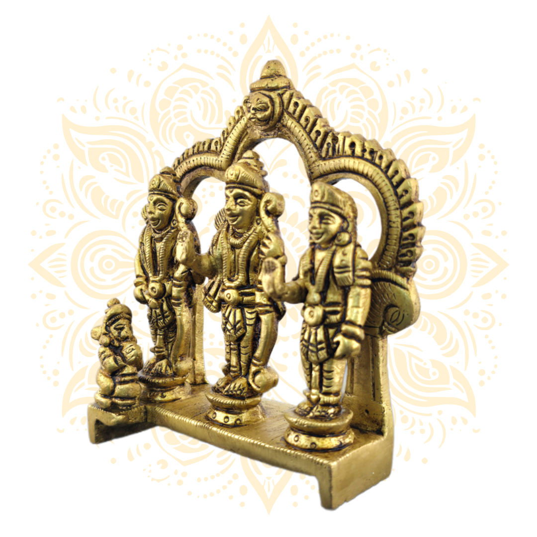 Brass Sita Ram Family 4.5"