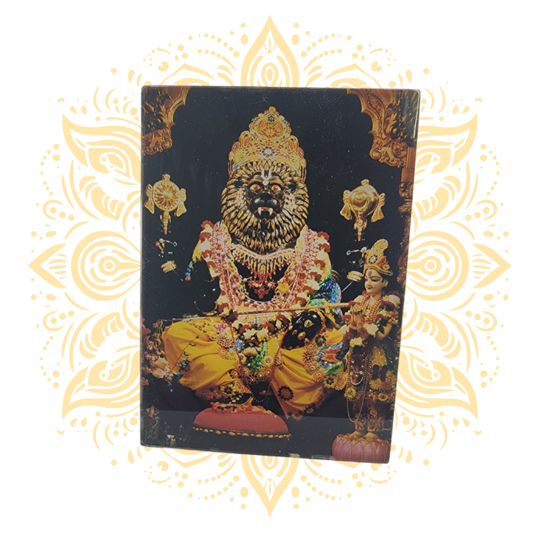 Acrylic Narasimha Stand 4" x 5.5" - Matchless Gifts3